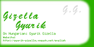 gizella gyurik business card